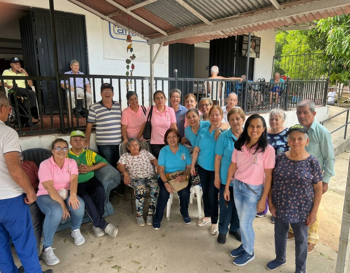 Residentes y equipo de FHAMN compartiendo en una actividad grupal
